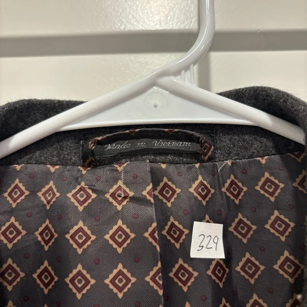Lauren Ralph Lauren Mens‎ 46R Wool Silk Cashmere Blazer Sport Coat Charcoal Grey